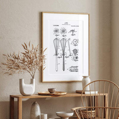 Egg Beater Whisk 1922 Patent Print - Magic Posters