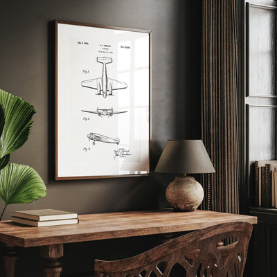 Electra Airplane Patent Print - Magic Posters