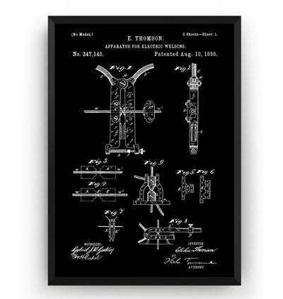Electric Welding Machine 1886 Patent Print - Magic Posters