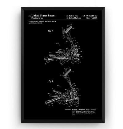 Elliptical Exercise Machine 2009 Patent Print - Magic Posters