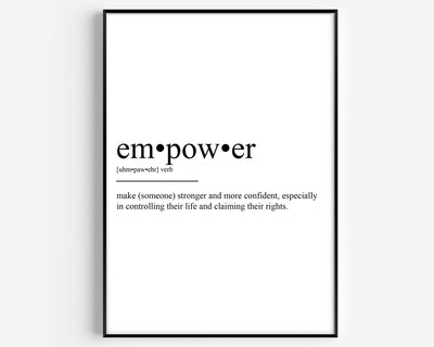 Empower Definition Print - Magic Posters