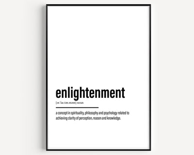 Enlightenment Definition Print - Magic Posters
