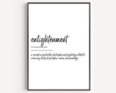 Enlightenment Definition Print - Magic Posters