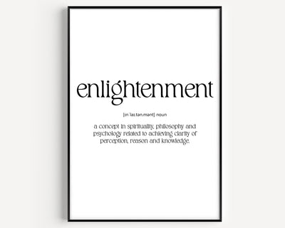 Enlightenment Definition Print - Magic Posters