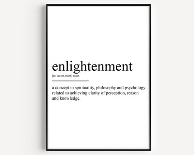Enlightenment Definition Print - Magic Posters