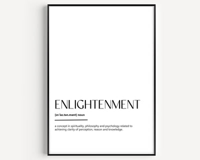 Enlightenment Definition Print - Magic Posters
