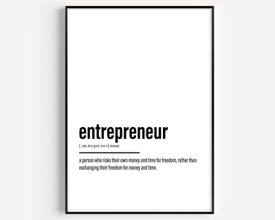 Entrepreneur Definition Print - Magic Posters