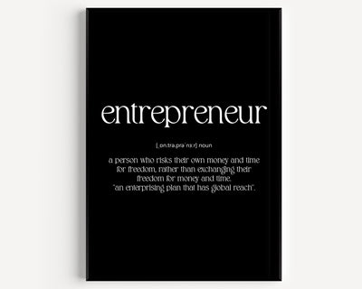 Entrepreneur Definition Print - Magic Posters