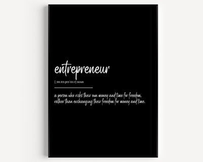 Entrepreneur Definition Print - Magic Posters