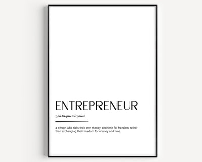 Entrepreneur Definition Print - Magic Posters