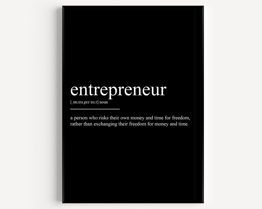 Entrepreneur Definition Print - Magic Posters