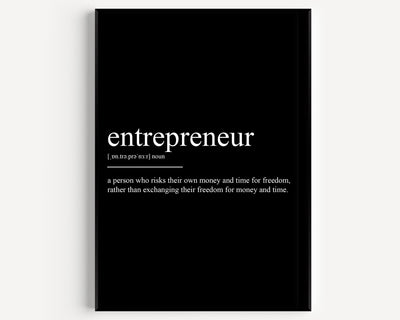 Entrepreneur Definition Print - Magic Posters