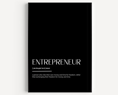 Entrepreneur Definition Print - Magic Posters