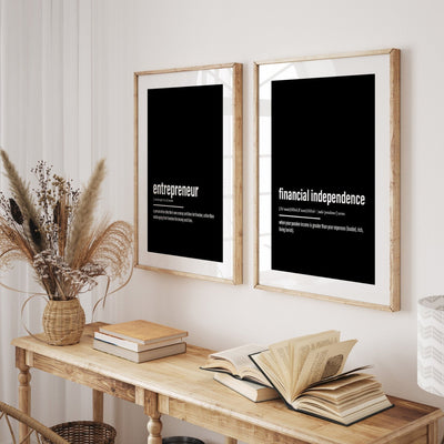 Entrepreneur Set Of 2 Definition Prints - Magic Posters