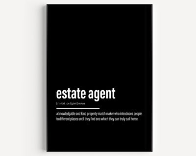 Estate Agent Definition Print - Magic Posters