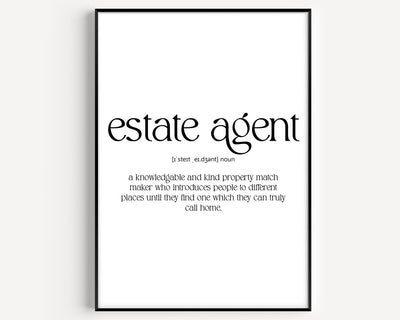 Estate Agent Definition Print - Magic Posters