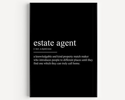 Estate Agent Definition Print - Magic Posters