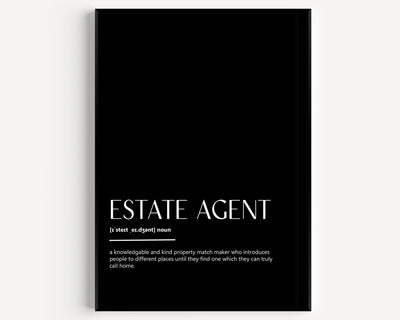 Estate Agent Definition Print - Magic Posters