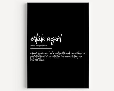 Estate Agent Definition Print - Magic Posters
