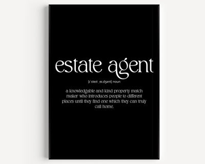 Estate Agent Definition Print - Magic Posters
