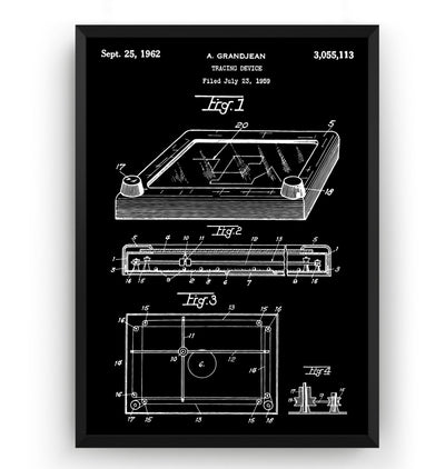 Etch A Sketch 1962 Patent Print - Magic Posters