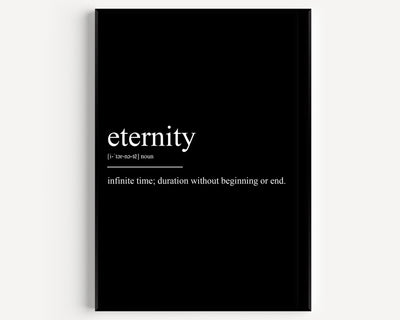 Eternity Definition Print - Magic Posters
