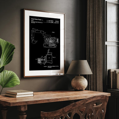 Excavator 1984 Patent Print - Magic Posters