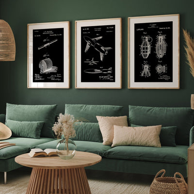 Explosives Set Of 3 Patent Prints - Magic Posters