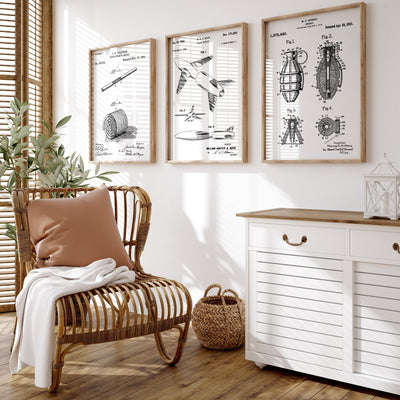 Explosives Set Of 3 Patent Prints - Magic Posters