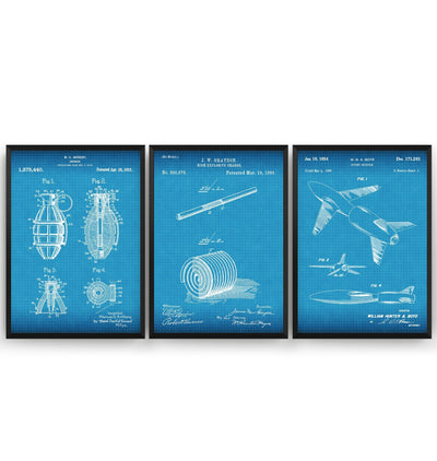Explosives Set Of 3 Patent Prints - Magic Posters