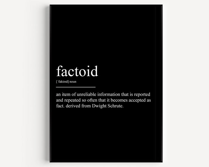 Factoid Graphics Factoid Definition Print - Magic Posters