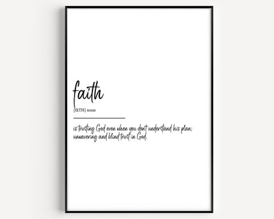 Faith Definition Print - Magic Posters