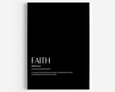 Faith Definition Print - Magic Posters