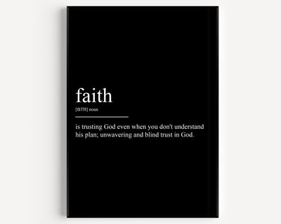 Faith Definition Print - Magic Posters