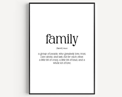 Family Definition Print - Magic Posters