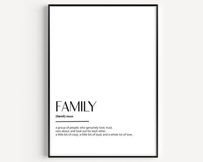 Family Definition Print - Magic Posters