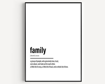 Family Definition Print - Magic Posters