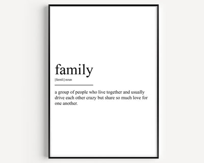 Family Definition Print V3 - Magic Posters