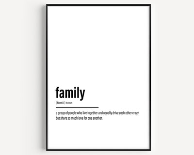 Family Definition Print V3 - Magic Posters