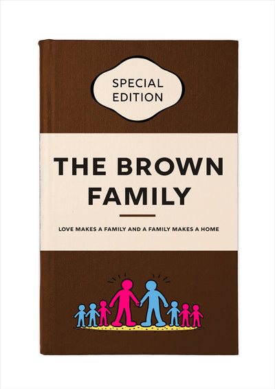 Personalised Book Cover Art Print (Family Pop Art Edition)