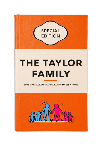 Personalised Book Cover Art Print (Family Pop Art Edition)