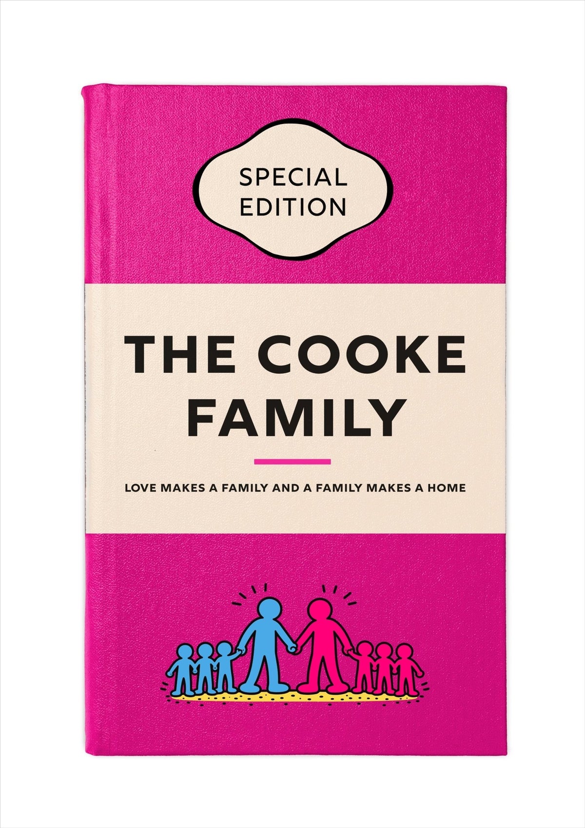 Personalised Book Cover Art Print (Family Pop Art Edition)