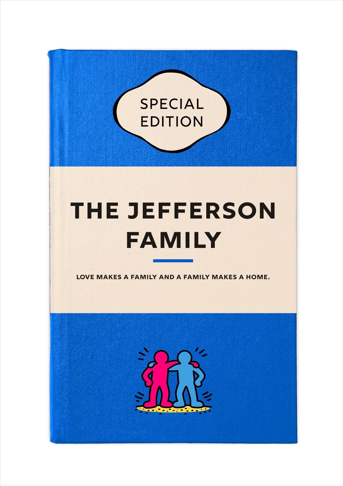 Personalised Book Cover Art Print (Family Pop Art Edition)