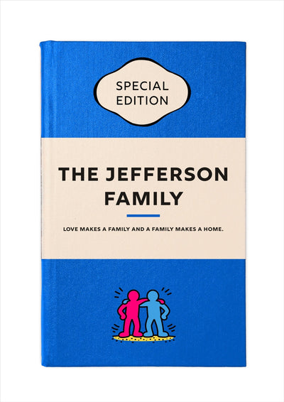 Personalised Book Cover Art Print (Family Pop Art Edition)