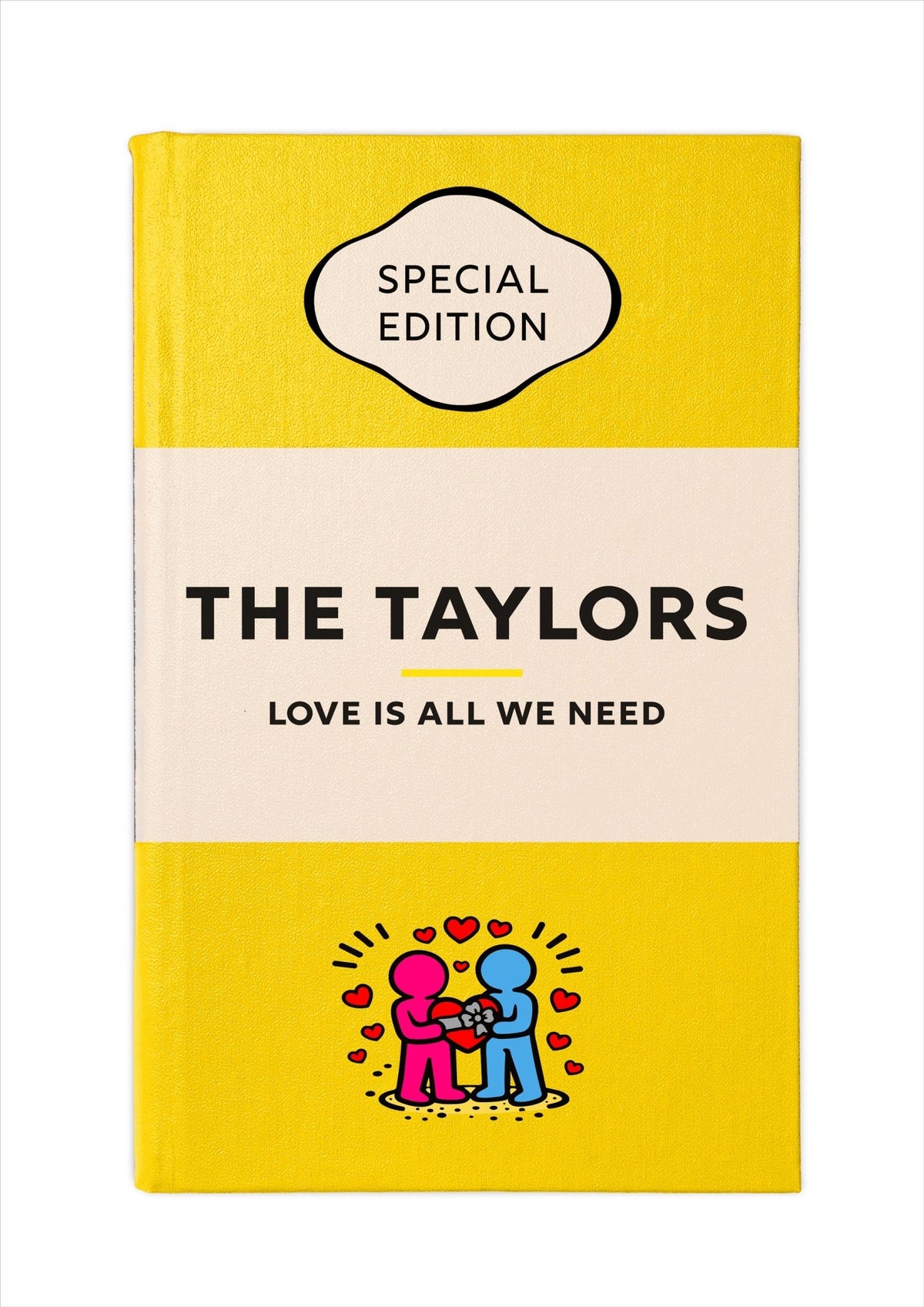 Personalised Book Cover Art Print (Family Pop Art Edition)