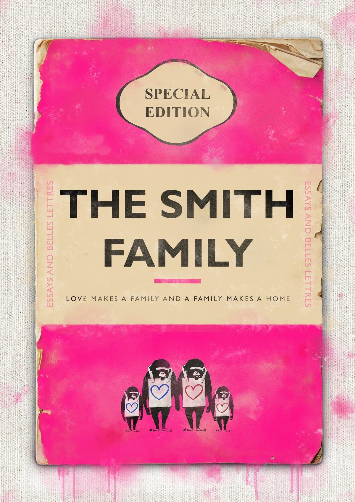 Personalised Book Cover Art Print (Family Edition)