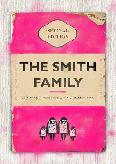 Personalised Book Cover Art Print (Family Edition)