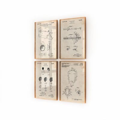 Fencing Set Of 4 Patent Prints - Magic Posters