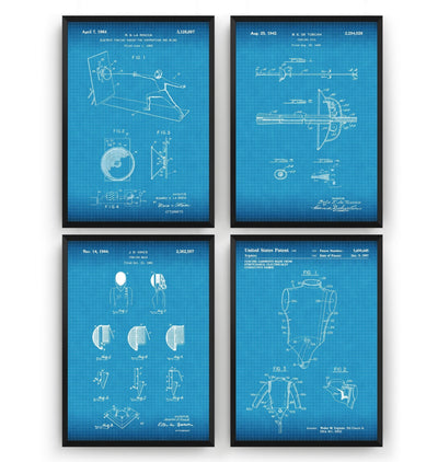 Fencing Set Of 4 Patent Prints - Magic Posters