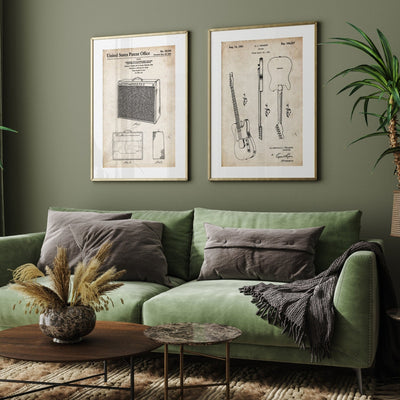 Fender Amplifier And Telecaster Guitar Patent Prints - Magic Posters